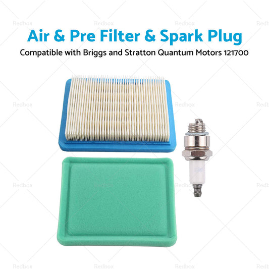 Air Filter  and  Spark Plug Suitable For Briggs and Stratton Quantum Motors 121700-1
