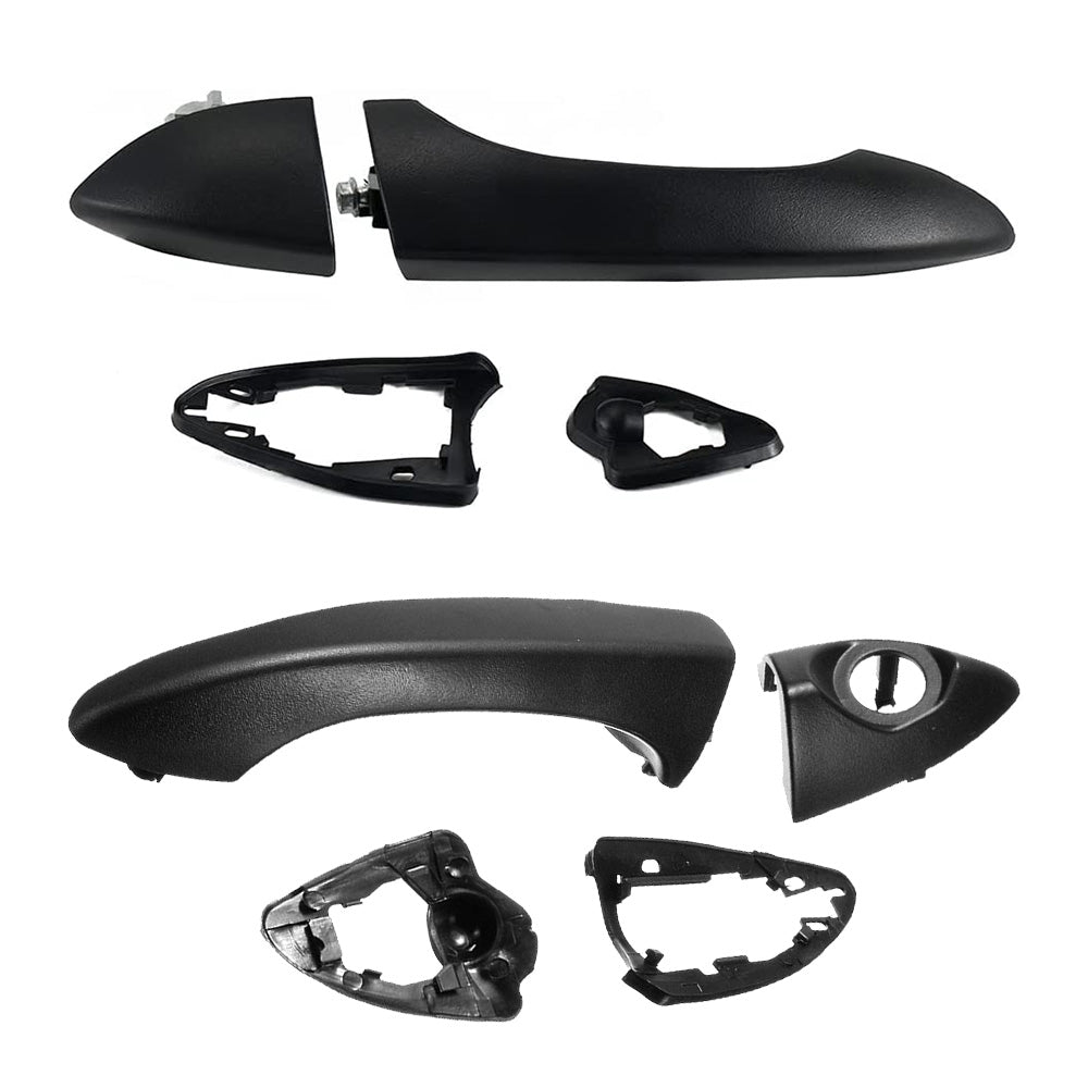 Pair Front Right & Left Outer Door Handles Dumb Black Suitable For BMW X5 E53 2000-2006-0
