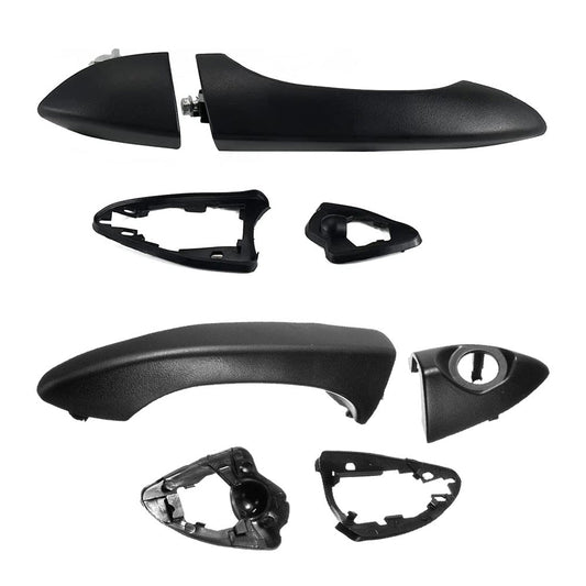 Pair Front Right & Left Outer Door Handles Dumb Black Suitable For BMW X5 E53 2000-2006-0