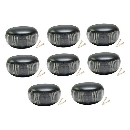8pcs 2 LED Clearance Lights Side Marker Lamp Red Amber Trailer Truck 12V 24V-0