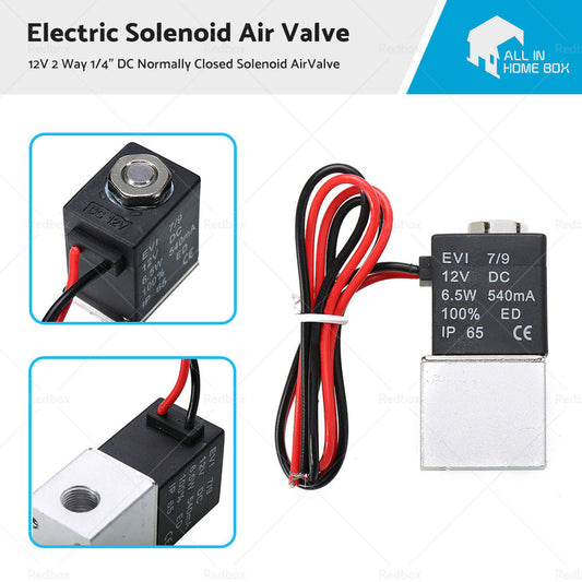 12V 2 Way 1 or 4 inch  DC Electric Solenoid Air Valve Normally Closed Solenoid AirValve-0