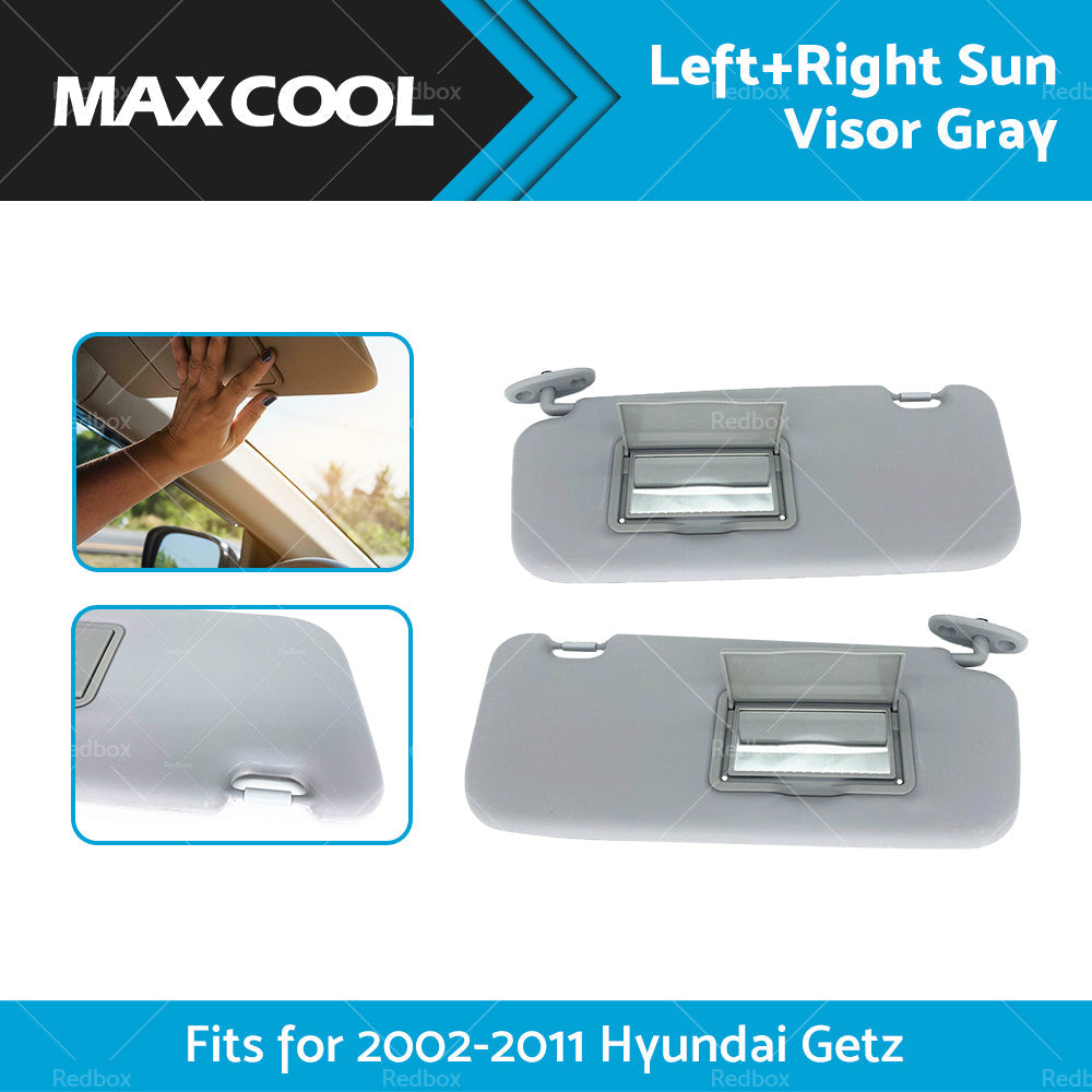 Left Right Side Car Sun Visor Shade Suitable For Hyundai Getz 2002-2012 Grey-0