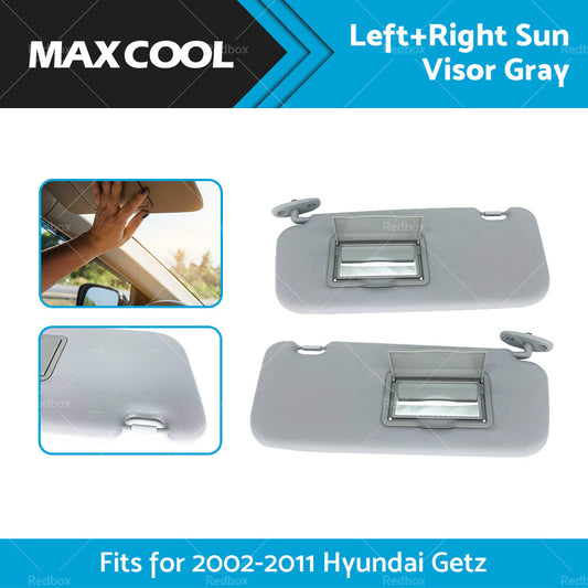 Left Right Side Car Sun Visor Shade Suitable For Hyundai Getz 2002-2012 Grey-0