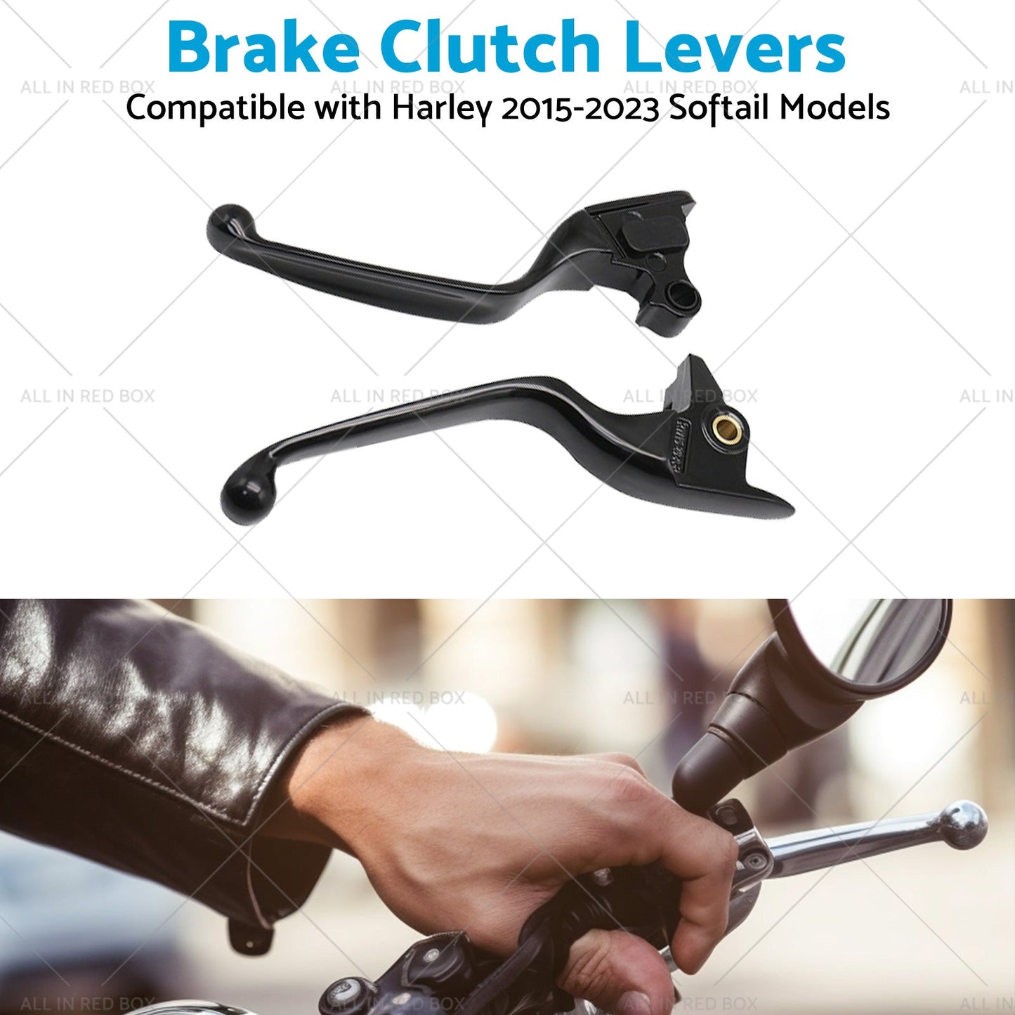 2x Brake Clutch Levers Suitable For Harley 2015-2023 Softail Slim Fat Boy-4