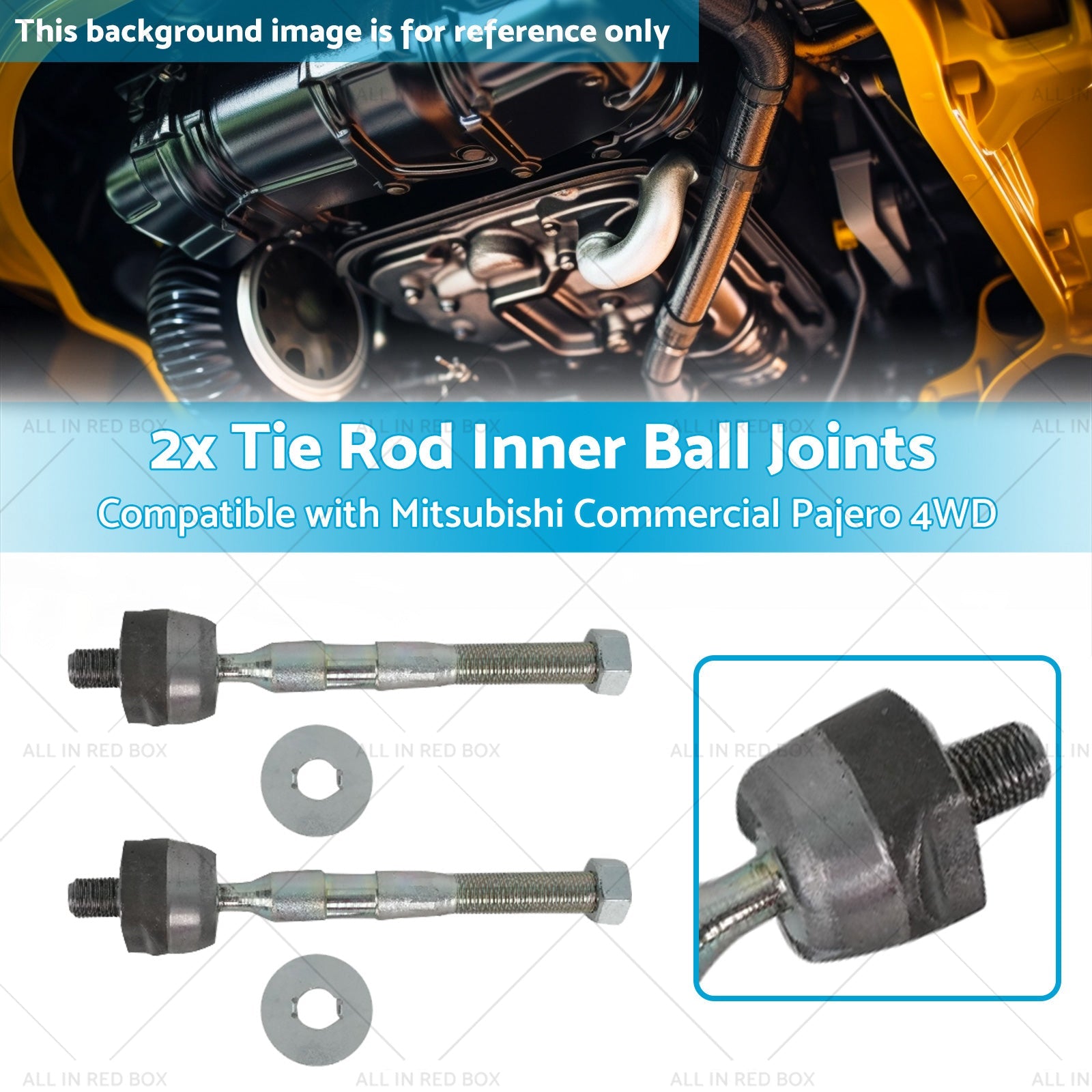 2x Tie Rod Inner Ball Joint Suitable for Mitsubishi Commercial Pajero 4WD 00-10-2