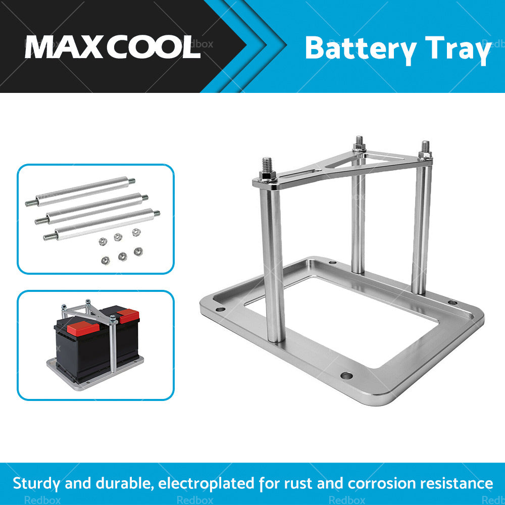 Universal Aluminum Billet Battery Tray Hold Down Relocation Box Mount OEM 551181-0