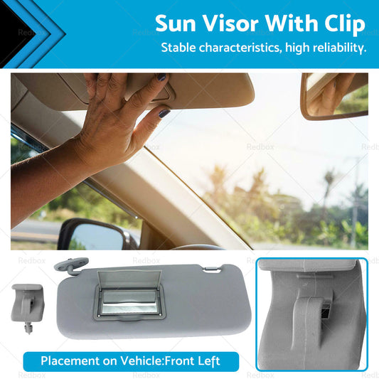 Sun Visor with Clip Front Left Side Suitable For Hyundai Getz 2002-2011 Grey-0