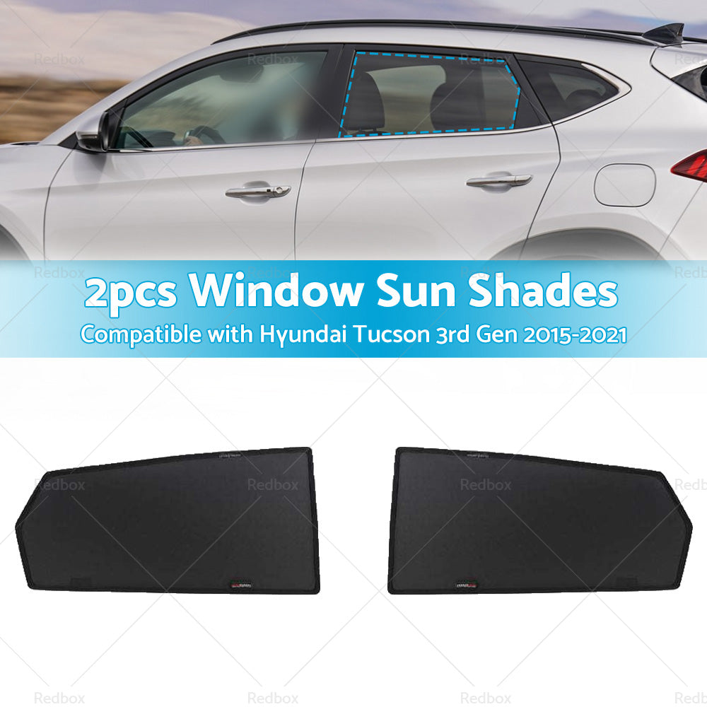 2PCS Rear Car Window Sun Shades Suitable For Hyundai Tucson 3rd Gen 2015-2021-2