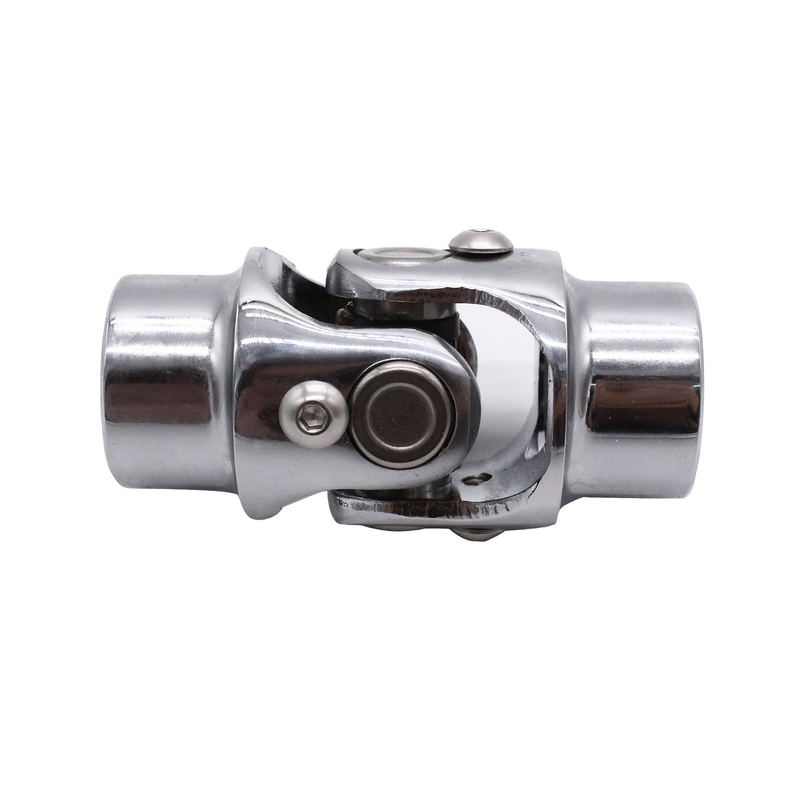 Universal Single Steering Shaft U-Joint Stainless Steel 3x3 or 4x4 inch Round-4