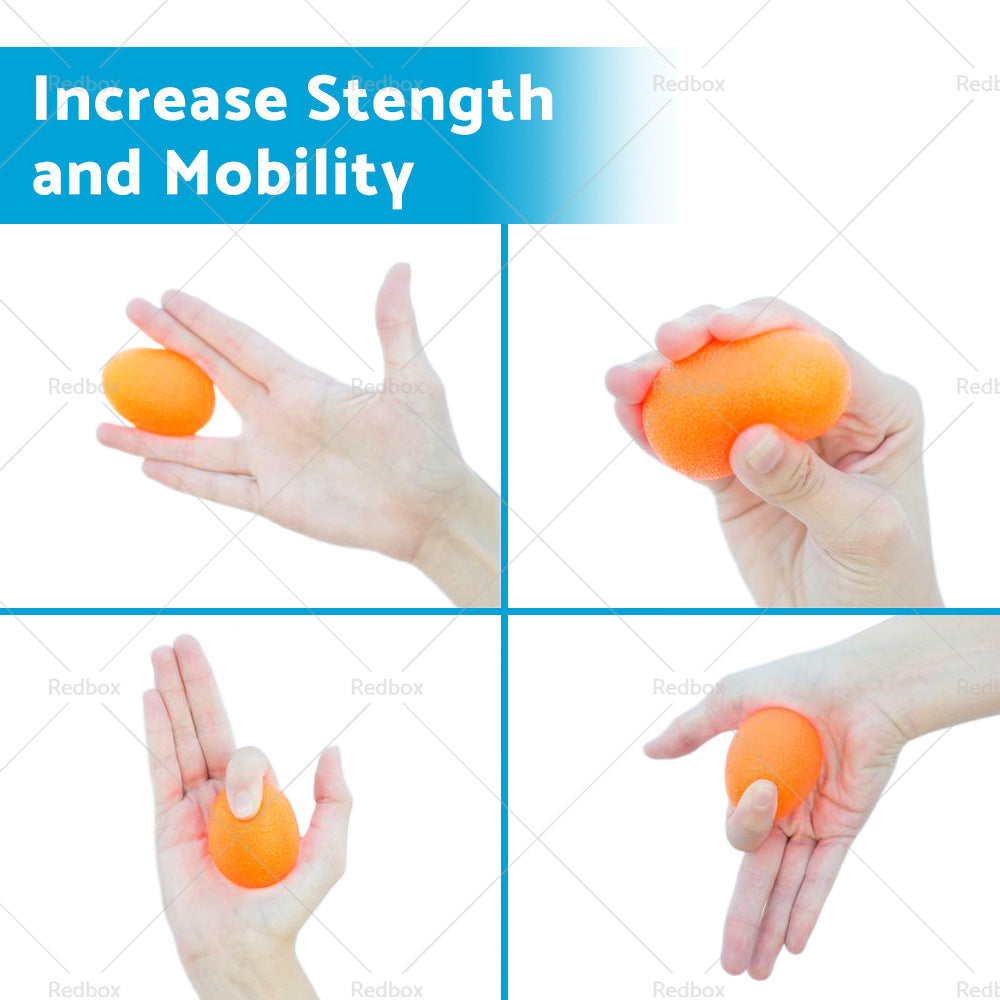 4PCS Hand Therapy Stress Relief Exercise Balls Hand Grip Strengthener Fing-2