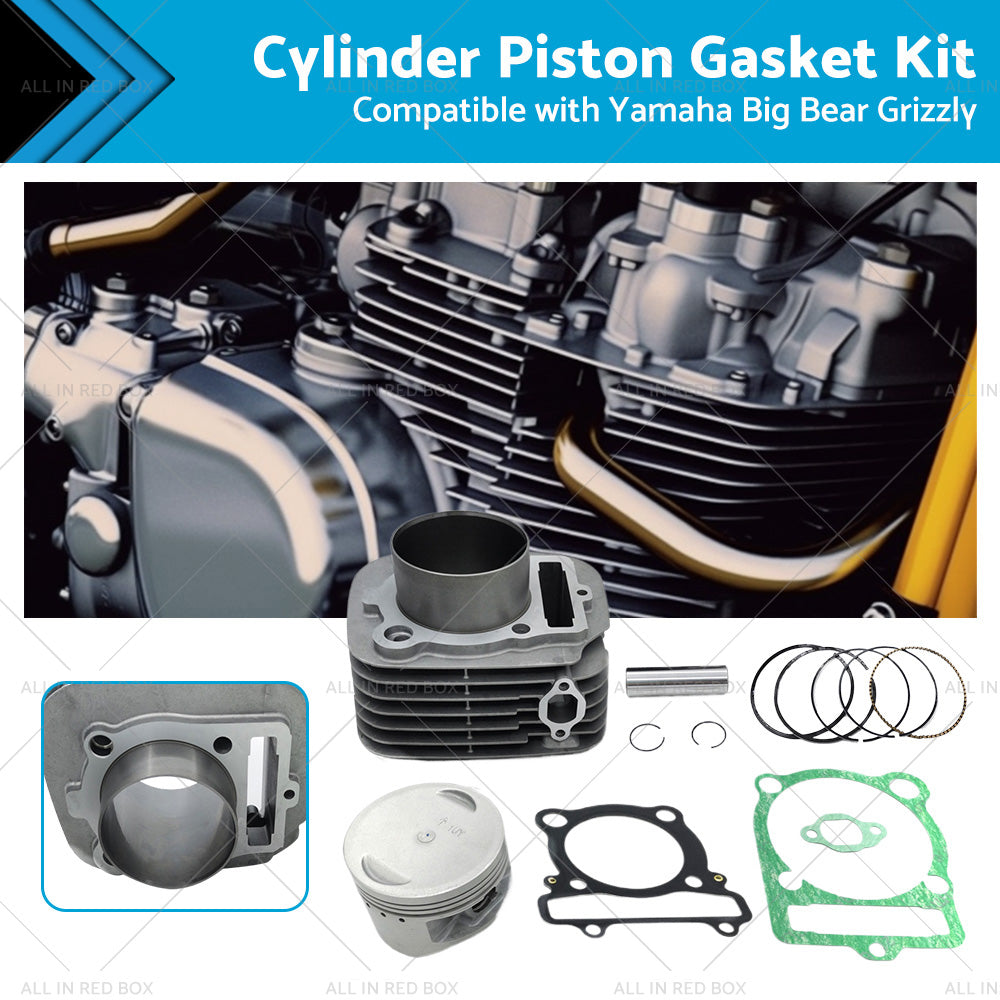 Cylinder Piston Gasket Top End Kit For Yamaha Grizzly 350 YFM350 4x4 2x4 2007-14-0