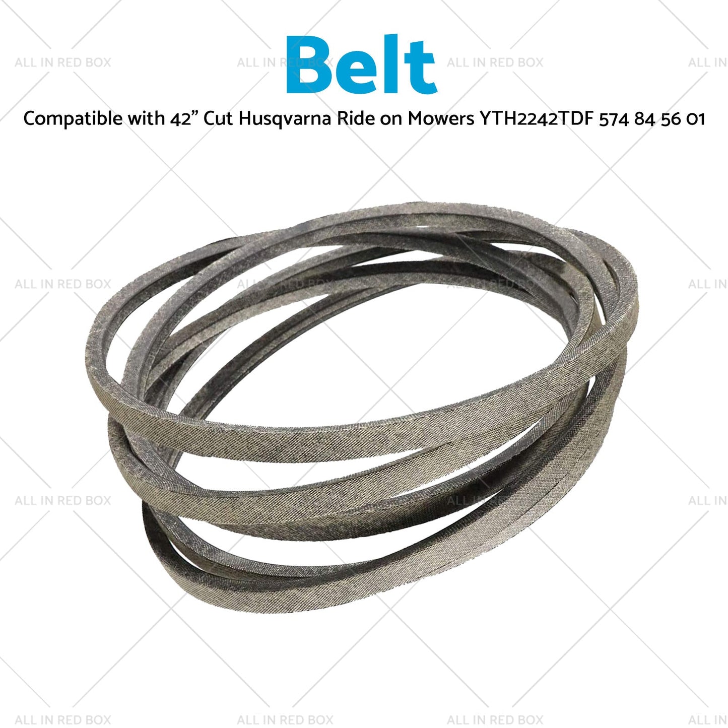Grey Deck Belt SuitableFor 42inch Cut Husqvarna Ride on Mowers YTH2242TDF 574 84 56-4