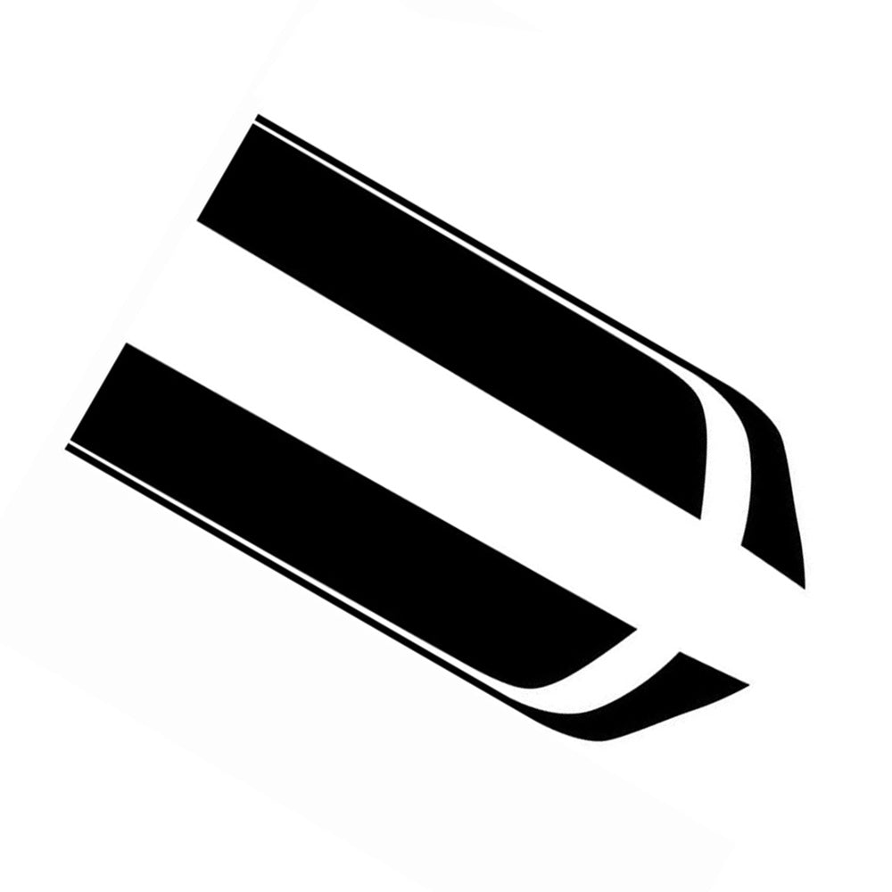 2x Wide Black Racing Car Hood Stripe Decals Vinyl Bonnet Stickers Suitable For Universal Cars-3