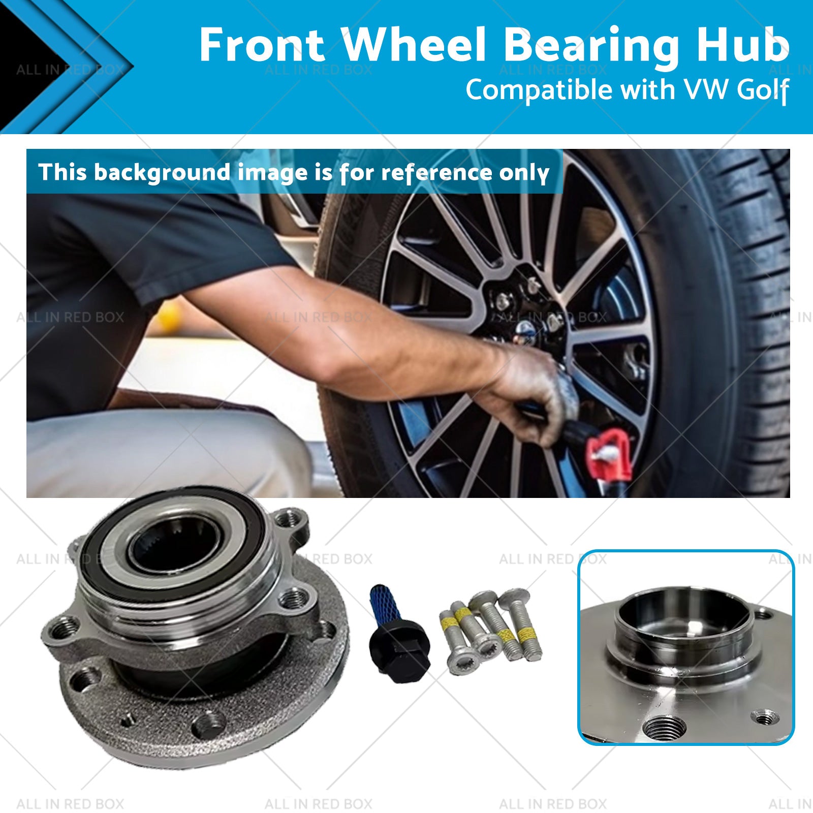 Front Wheel Bearing Hub 1T0498621 Suitable For VW Golf MK5 2003-2009-0