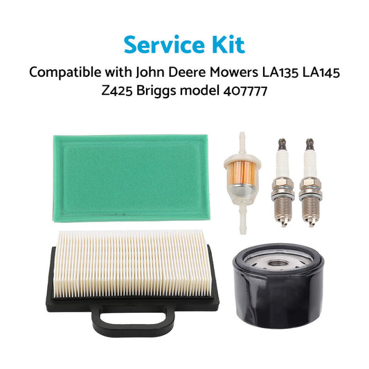 Service Kit Suitable For John Deere Mowers LA135 LA145 Z425 Briggs model 407777-1