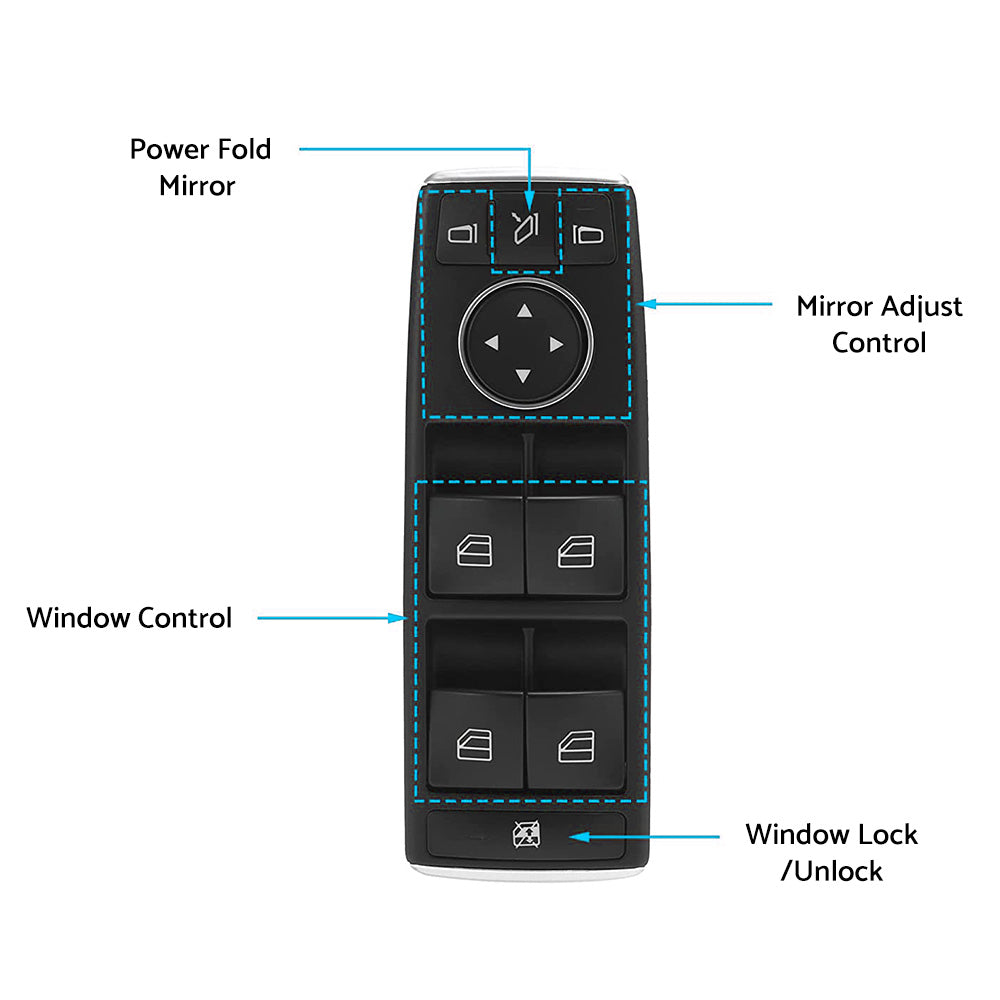 Master Power Window Switch Suitable For Mercedes W176 / W246 / X166 / W166 A1669054400-3