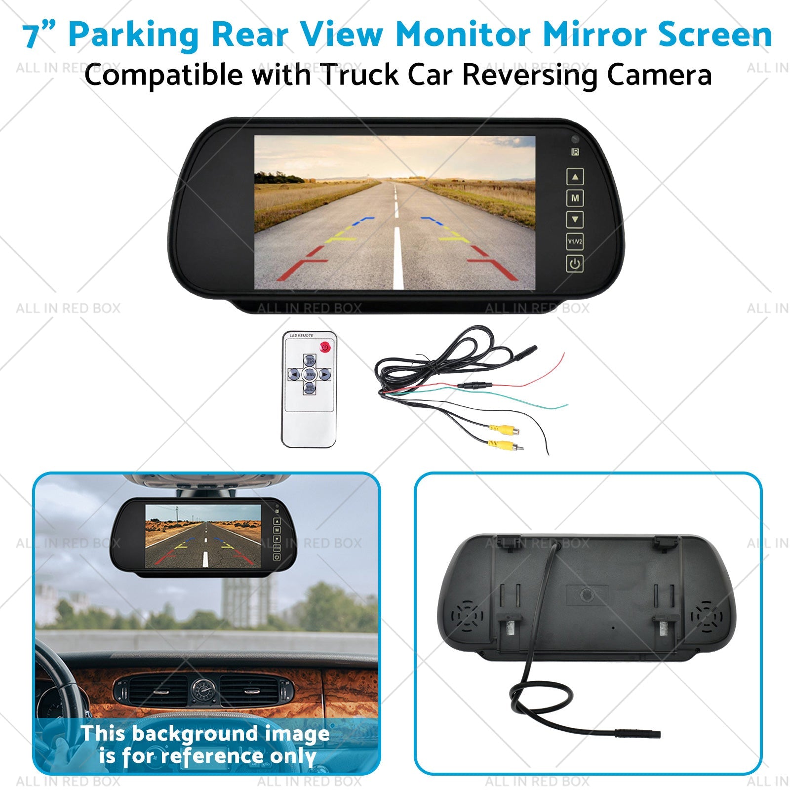 7 inch  Parking Rear View Monitor Mirror Screen Suitable for Truck Reversing Camera-3