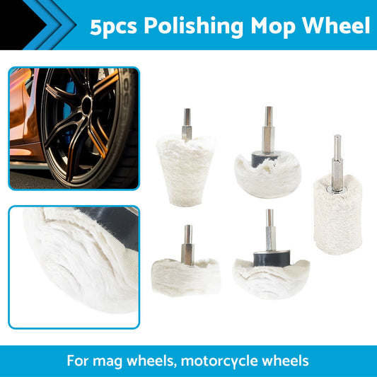 5PCS Polishing Buffing Pad Mop Wheel Drill Kit for Manifold Aluminum Stainless-1