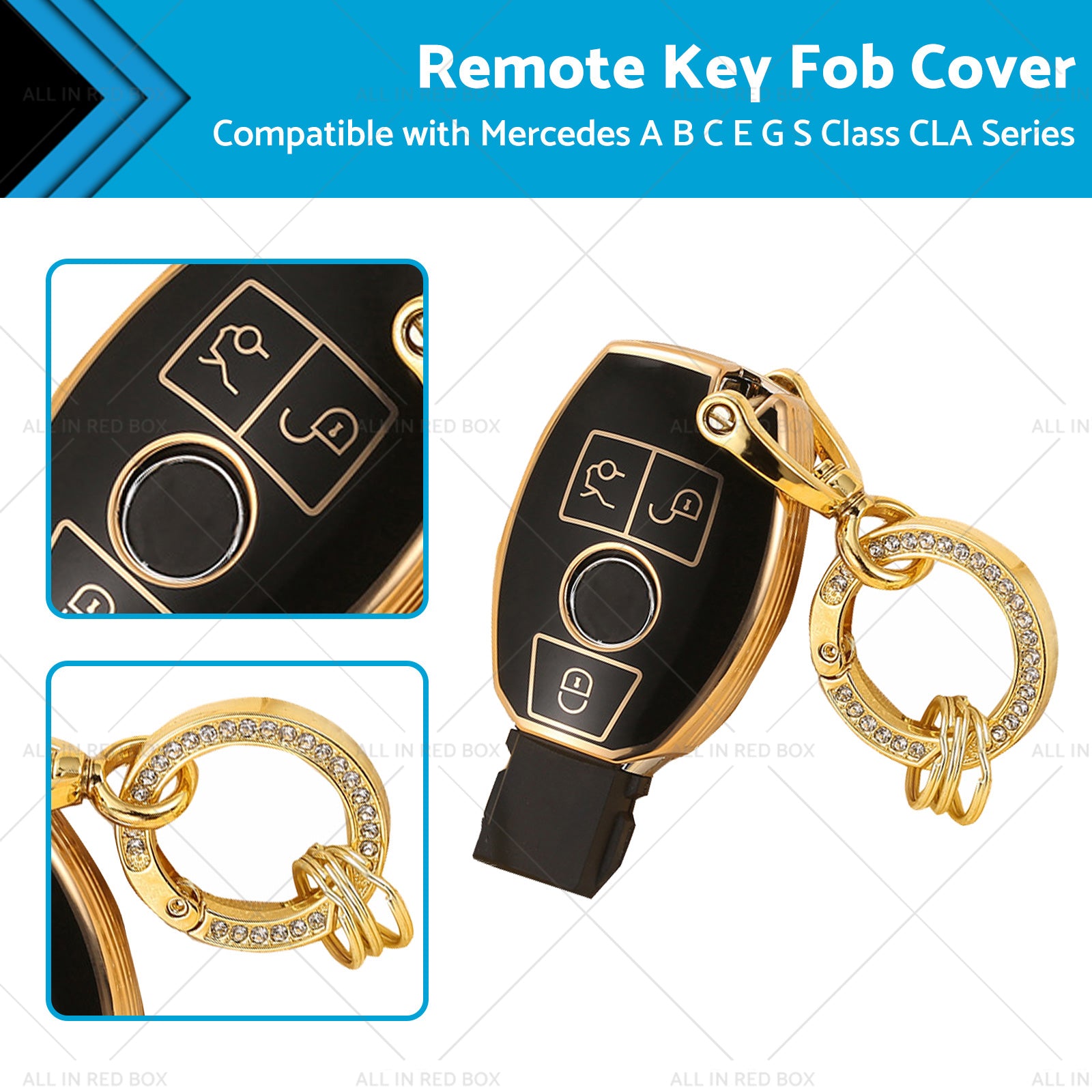 TPU Remote Car Key Fob Cover Case Suitable for  Mercedes A B C E G S Class CLA-0