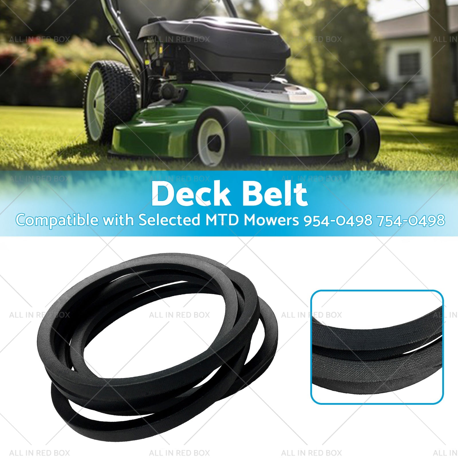 42 In Cutter Deck Belt Suitable for Selected MTD Mowers 954-0498 754-0498-2