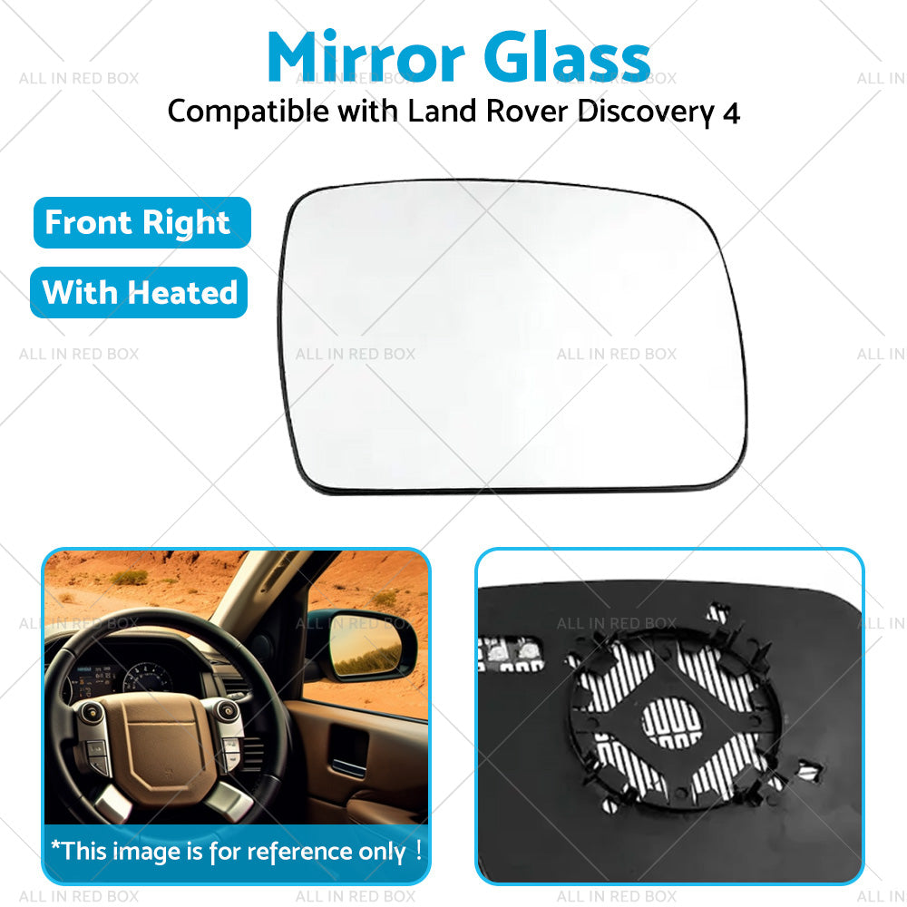 Right Side Mirror Glass Suitable for Land Rover Discovery 4 2009 -2013 w  Heated-4