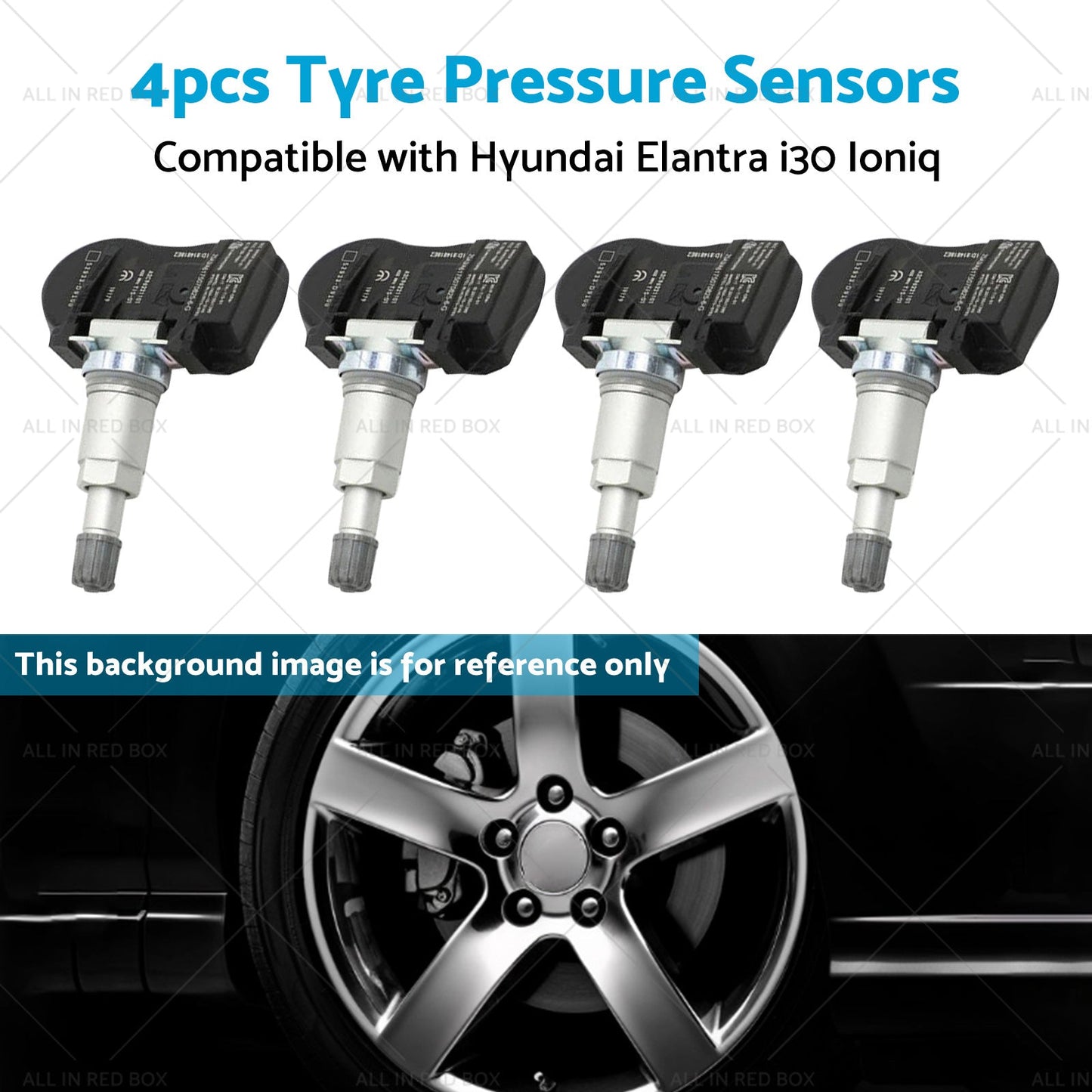 4X TPMS Tyre Pressure Sensors 52933-F2000 Suitable for Hyundai i30 i20N Elantra-3