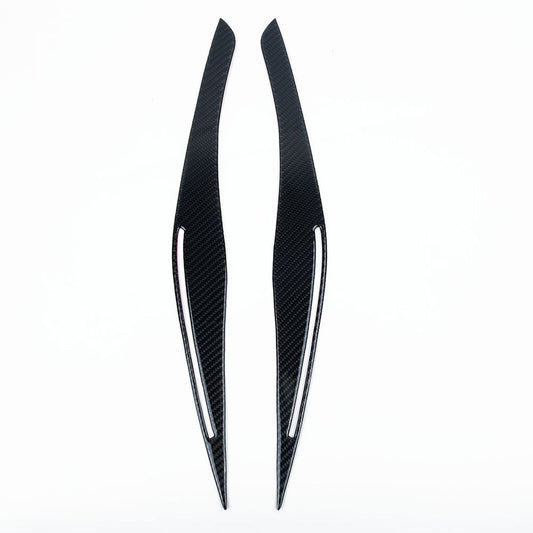 Carbon Fiber Headlight Eyebrow/Eyelids Cover Trim Suitable For BMW E90/E91 328i & 335i-1