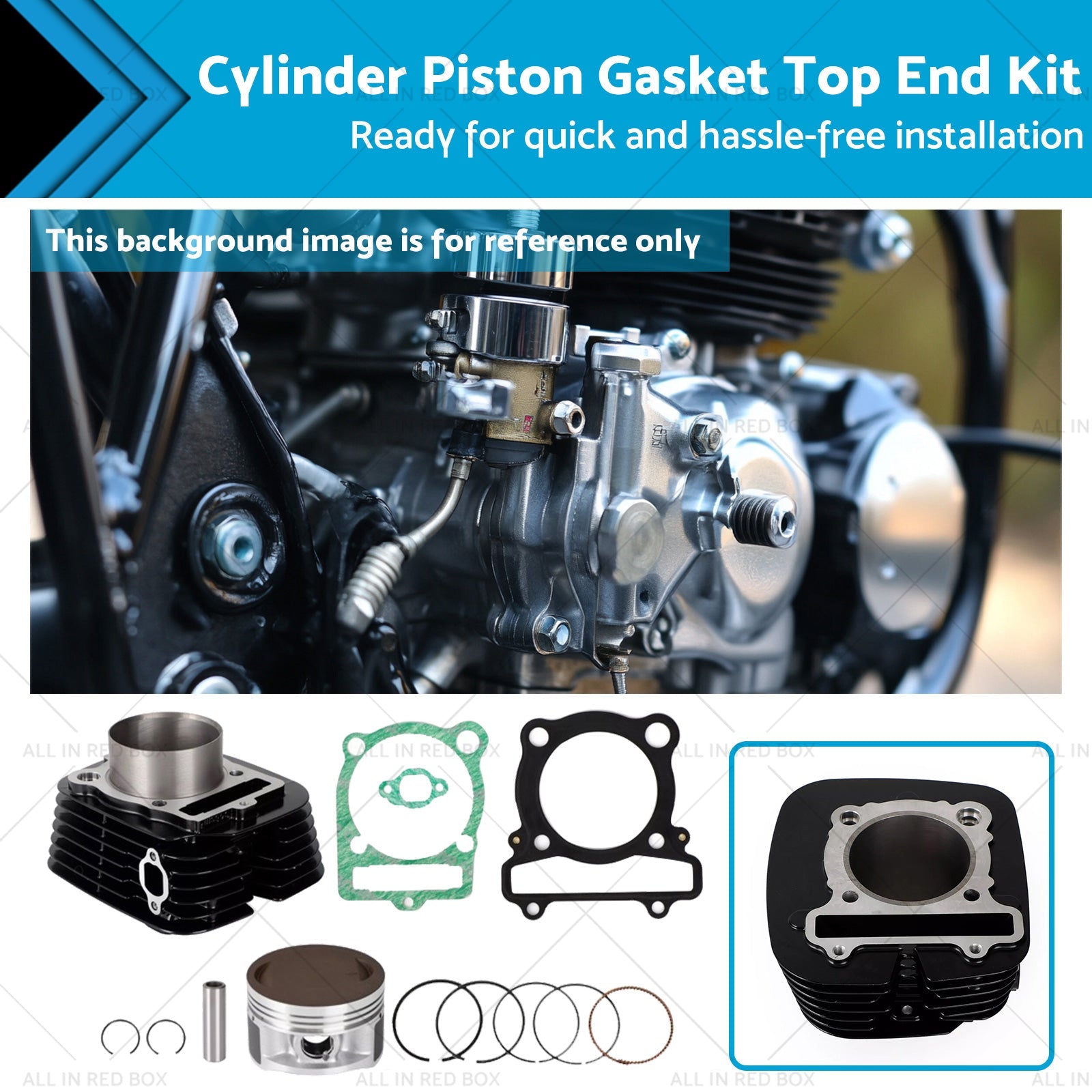 Cylinder Piston Gasket Top End Kit Suitable For Yamaha Big Bear 350 2x4 4x4-0
