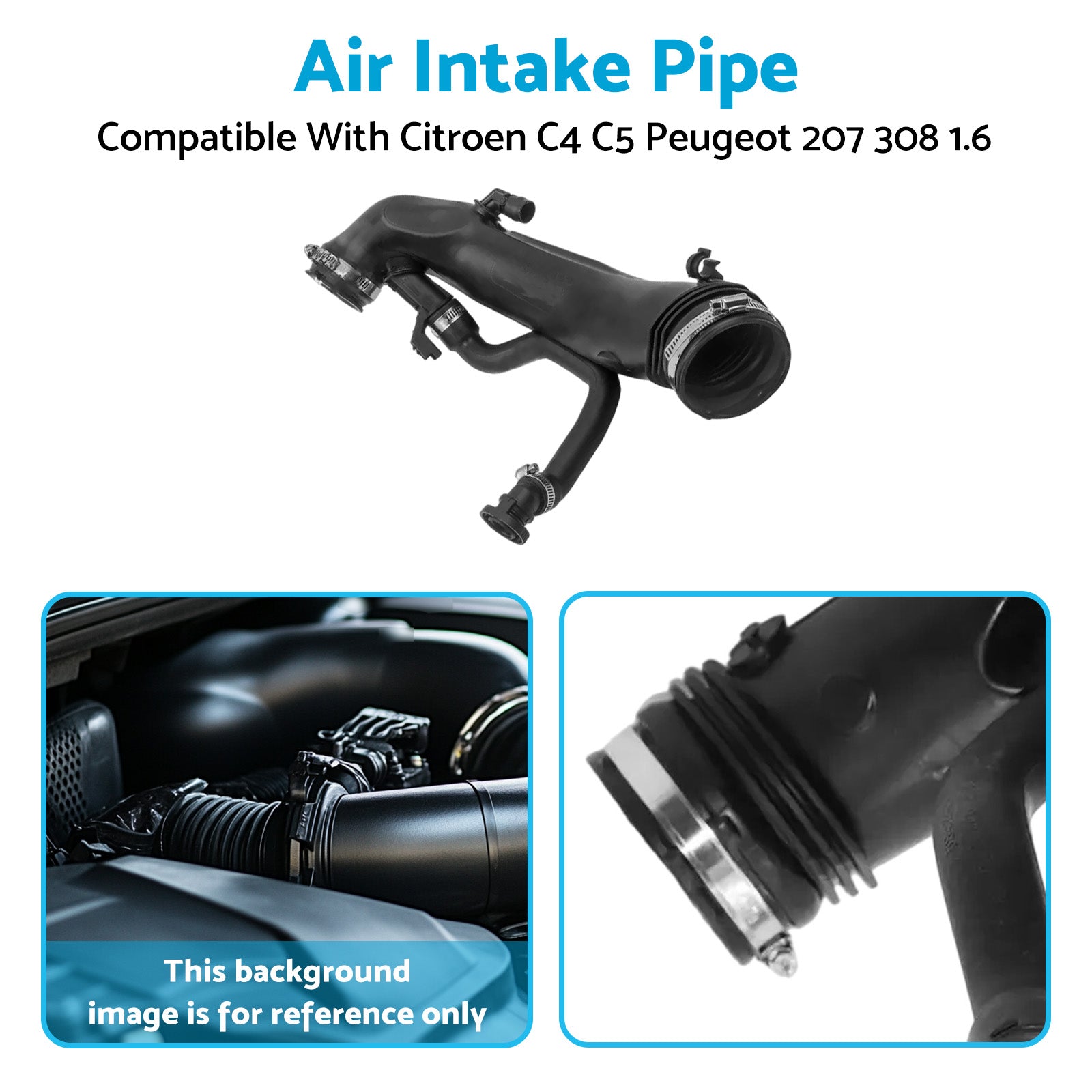Air Intake Pipe Hose Suitable For Citroen C4 C5 Peugeot 207 308 3008 5008 1.6-4