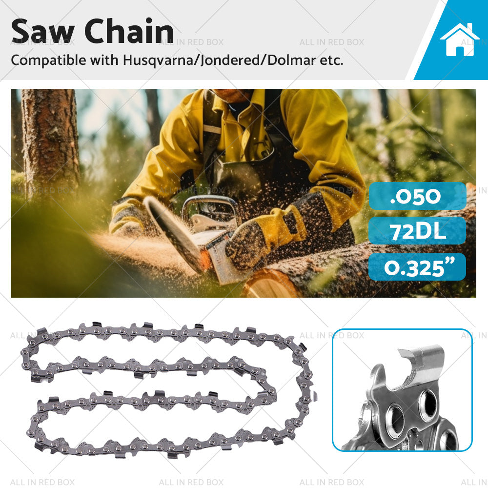 Semi Chisel 325. 050 72DL Chainsaw Chain Suitable for Husqvarna Jondered Makita-0
