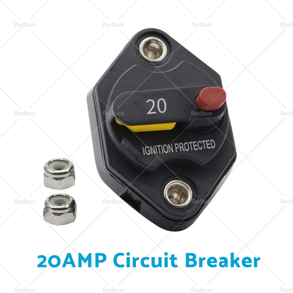 15/20/25/30/40/50A AMP Circuit Breaker Waterproof 12V 32V DC Manual Reset-6