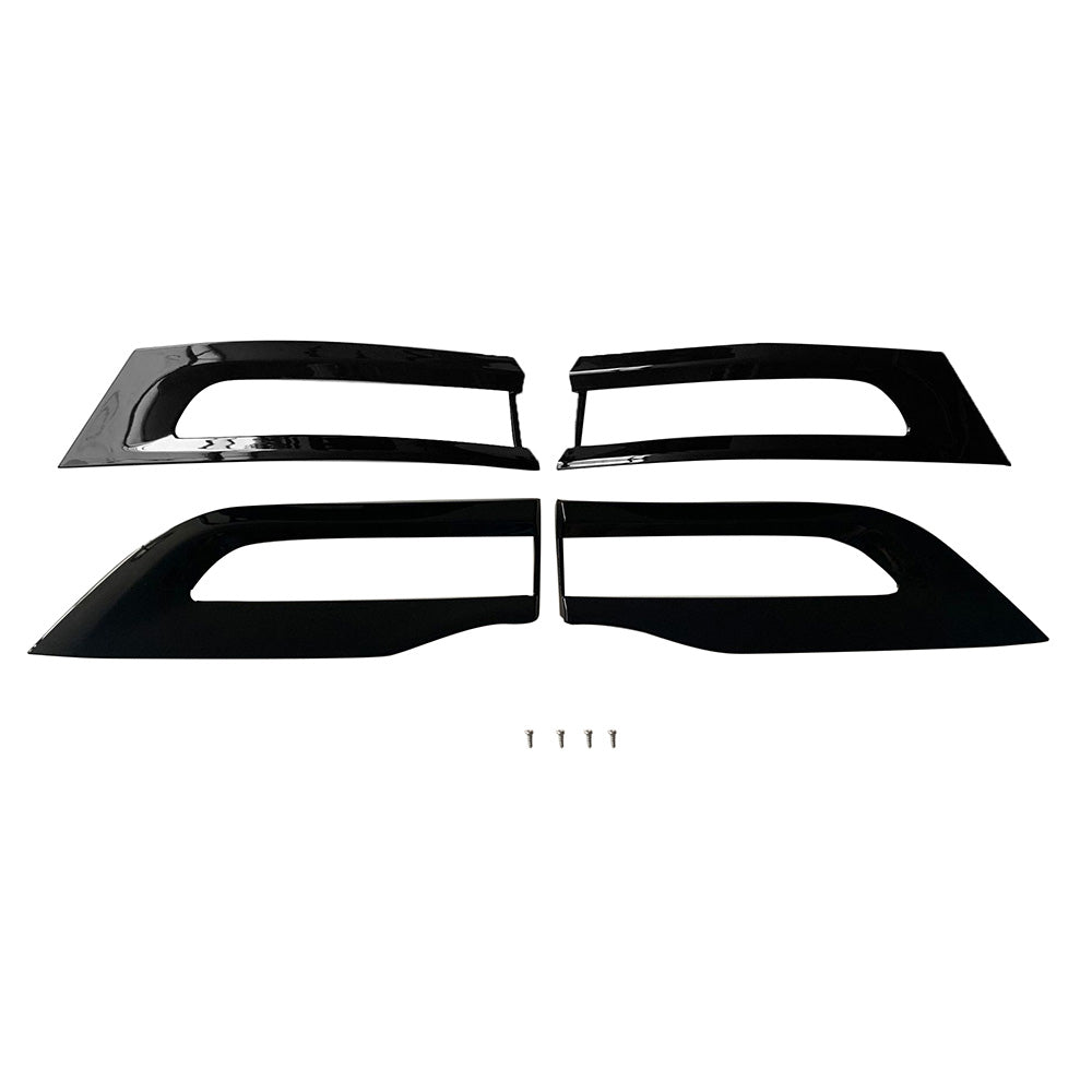 4x Gloss Tail Light Cover Trim Bezel Suitable For Jeep Grand Cherokee 2014-2020-0