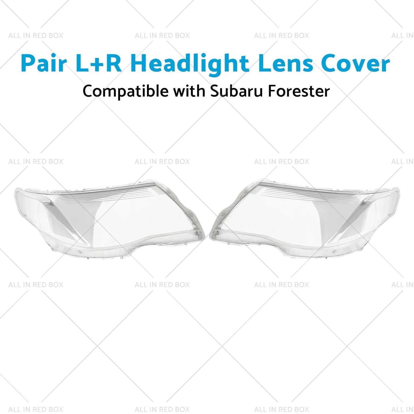 Pair LR Headlight Lens Cover Replacements Suitable for Subaru Forester 08-12-4