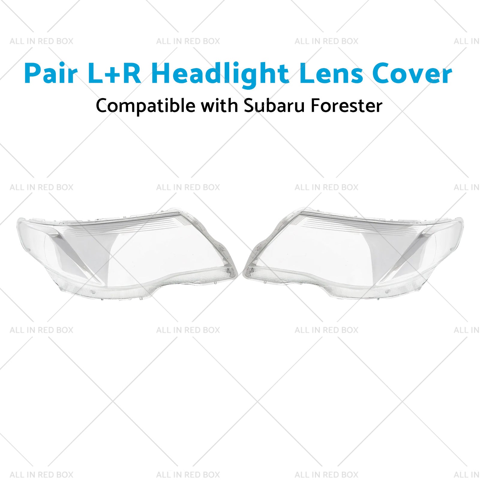 Pair LR Headlight Lens Cover Replacements Suitable for Subaru Forester 08-12-4