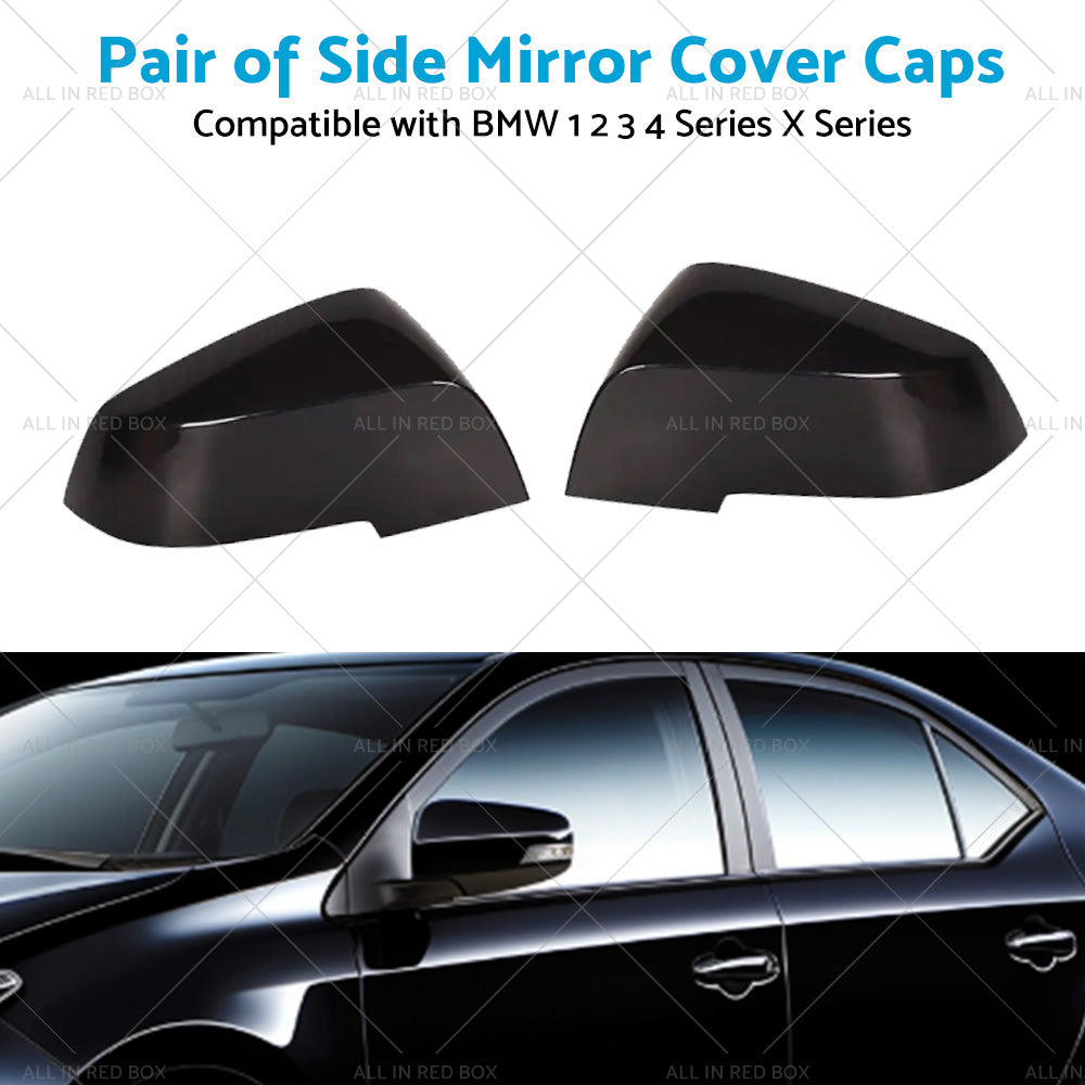 Pair Side Mirror Caps Cover Suitable for BMW F20 F21 F22 F30 Series 1 2 3 4-3