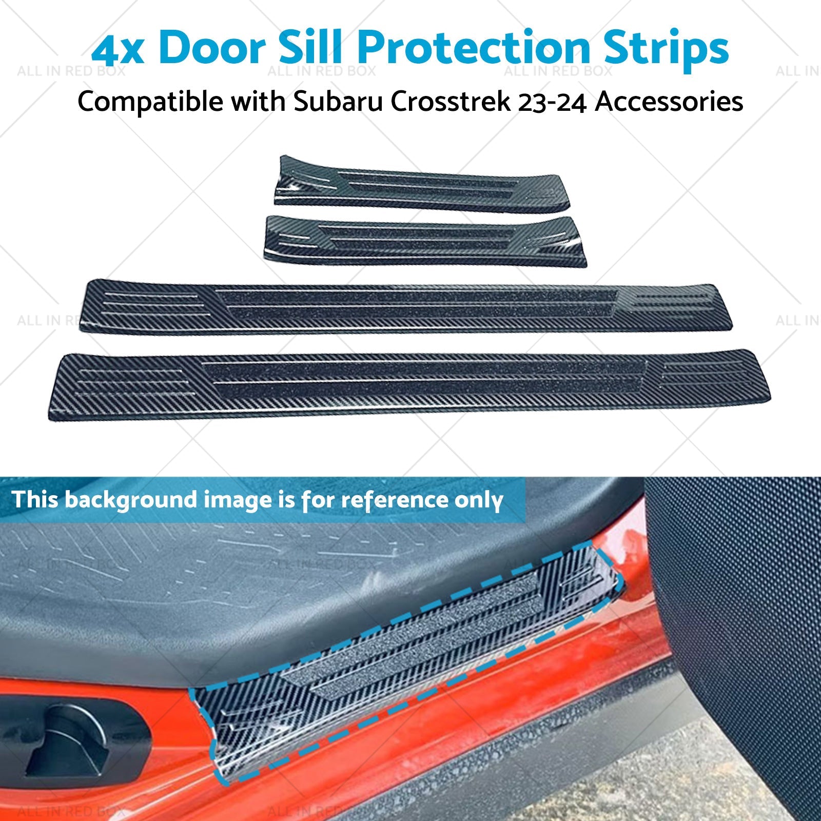 4PCS Door Sill Protection Strips Suitable for Subaru Crosstrek 23-24 Accessories-4
