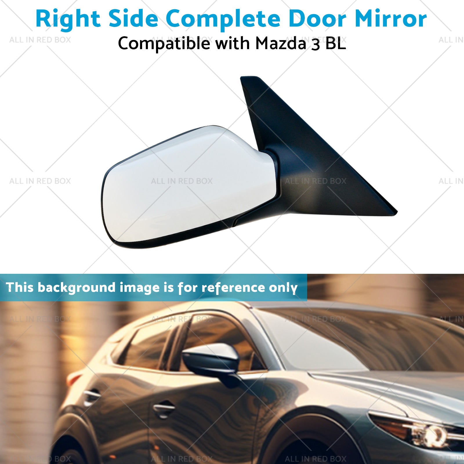 Right Door Mirror Suitable for Mazda 3 BL 2009-2013 NO Indicator White-4