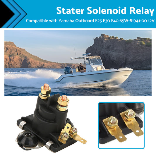 Stater Solenoid Relay Suitable For Yamaha Outboard F25 F30 F40 65W-81941-00 12V-0
