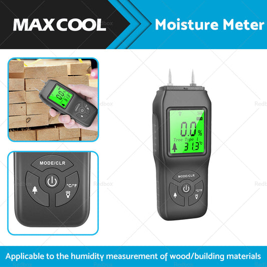 2-Pin Digital LCD Moisture Meter Damp Detector Wood Humidity CaravanTester Tool-1