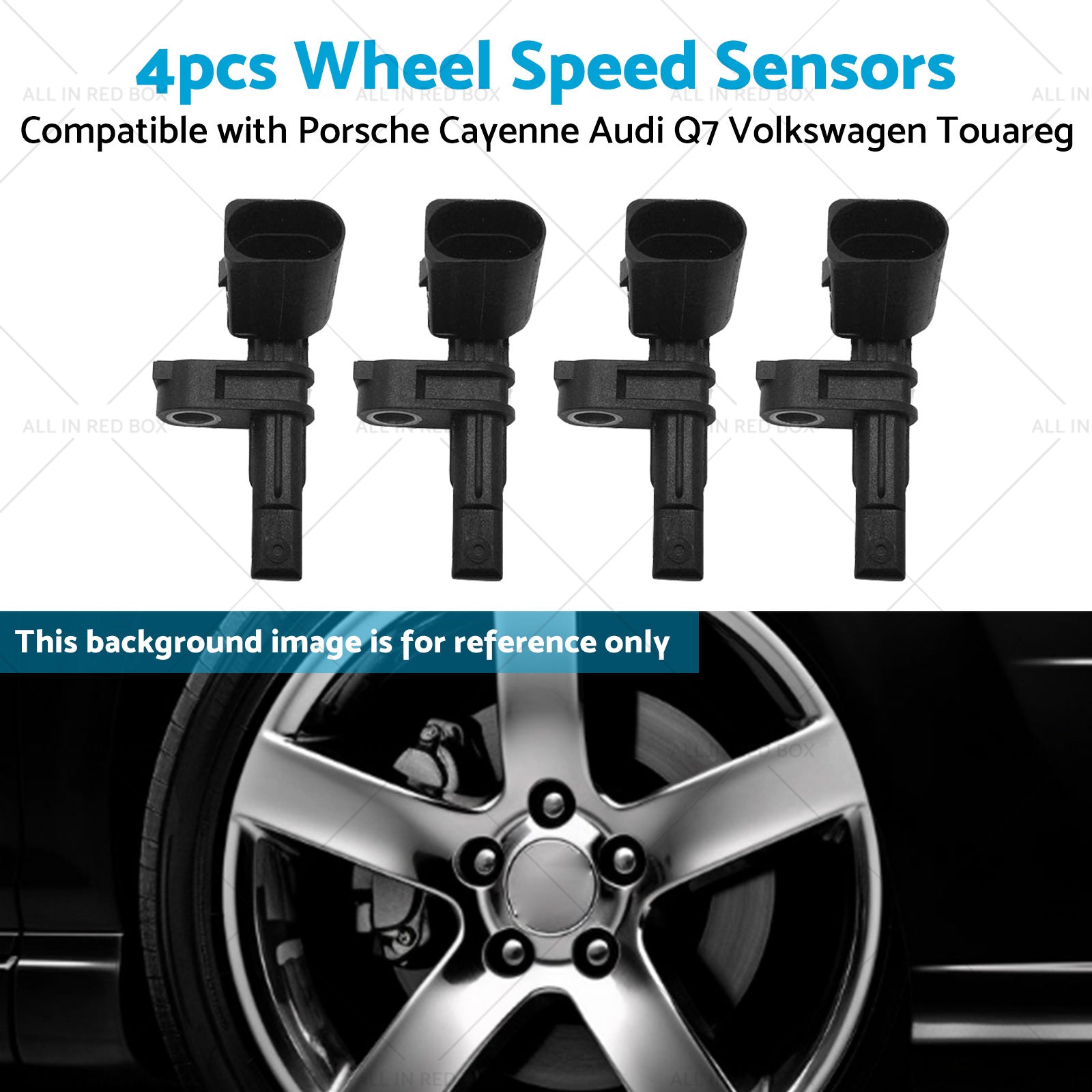 4x Wheel Speed Sensor Suitablefor Audi Q7 4LB Porsche Cayenne 92A VW Touareg 7P5-4