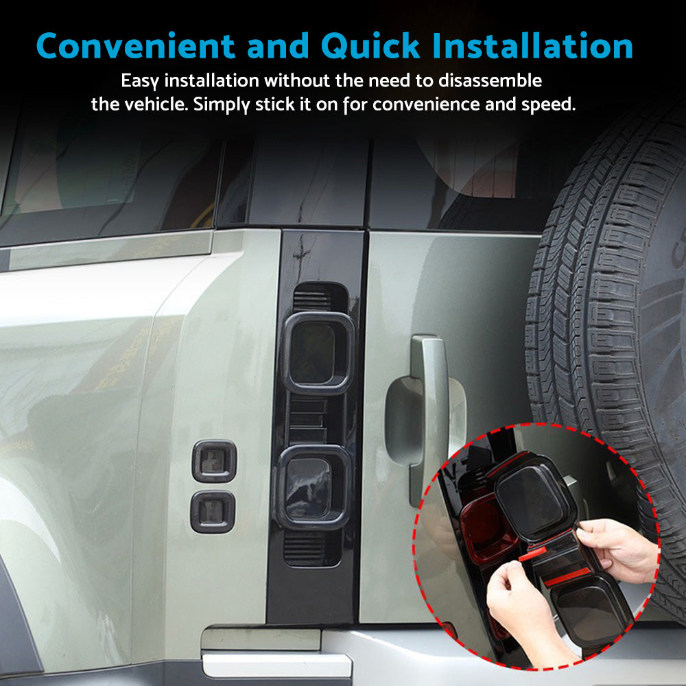 Smoked Blackened Tail Light Cover Suitable For Land Rover Defender 90 110 20-22-2