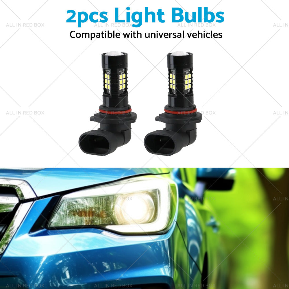 2PCS 9006 HB4 LED Fog Light 6000K White 3030 21 SMD Car Driving DRL Light Bulbs-3