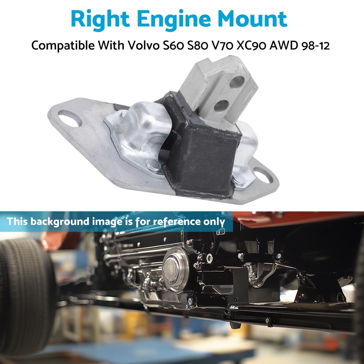 Engine Mount Front Right Suitable For Volvo S60 S80 V70 XC90 2.0L 2.4L AWD 98-12-3