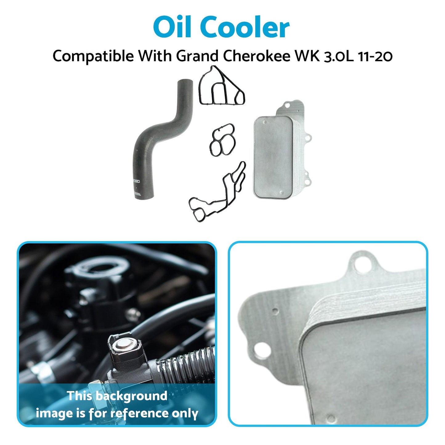 Aluminum Oil Cooler Suitable For Jeep WK 3.0L Diesel EXF Engine 2011-2020-3