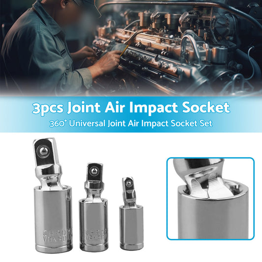 3PCS 360 degree Impact Swivel Universal Joint Air Impact Socket Set 1 4inch 3 8inch 1 2inch-1