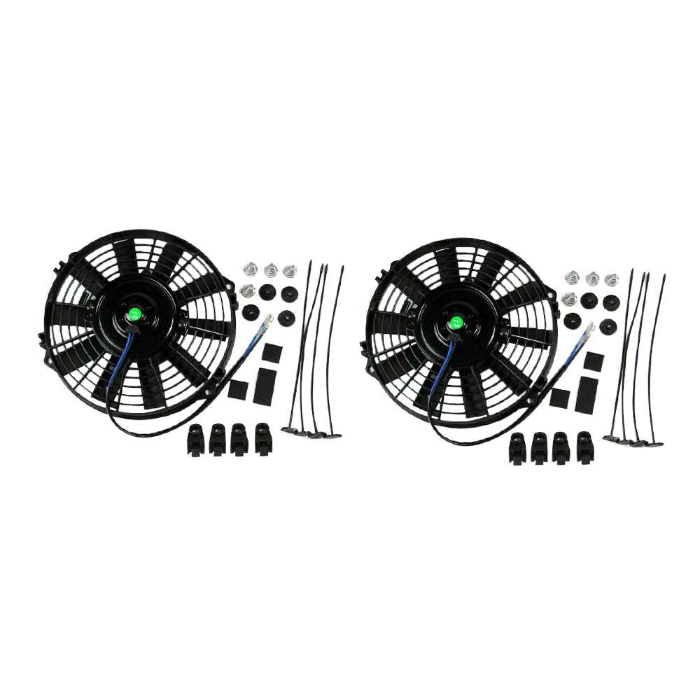 2x 9inch 12V 80W Electric Radiator Fan With Mounting Kit Suitable For Holden Commodore-0