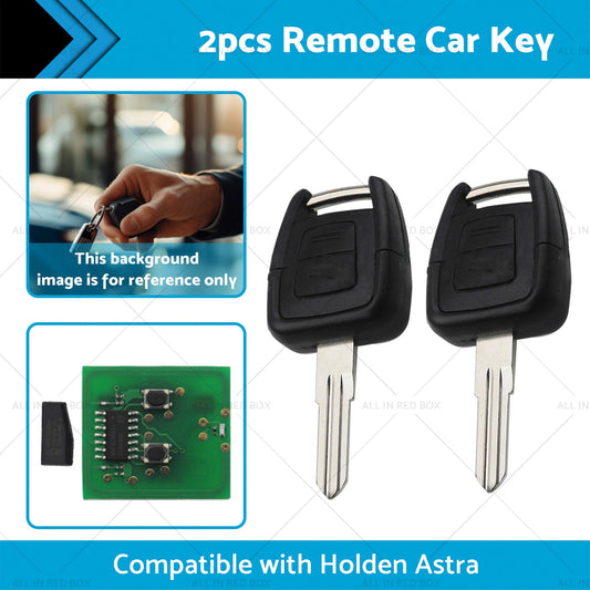 2x Complete Remote Key Suitable for Holden Astra TS 98-04 433mhz ID40 2 Buttons-1