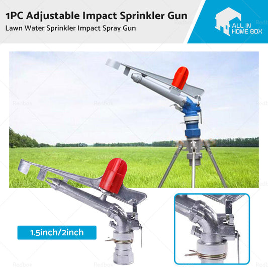 360掳 Rotation Lawn Water Sprinkler Impact Spray Gun Alloy Adjustable Irrigation-0
