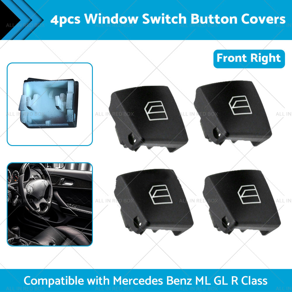 4PCS Driver Window Switch Button Cover Suitable for Mercedes Benz ML W164 W212-1