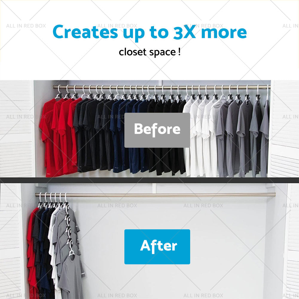 30PCS Closet Clothes Hanger Connector Hook Closet Space Organizer Space Saving-4